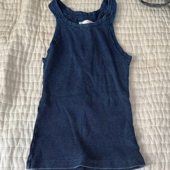imogene + willie Blue Tank Top - Picture 1 of 2